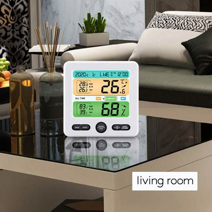LCD Display Wall-Mounted Desktop Indoor High-Precision Temperature and Humidity Meter