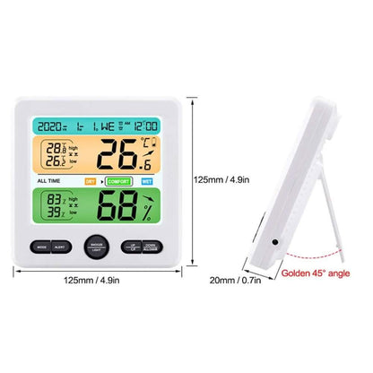 LCD Display Wall-Mounted Desktop Indoor High-Precision Temperature and Humidity Meter