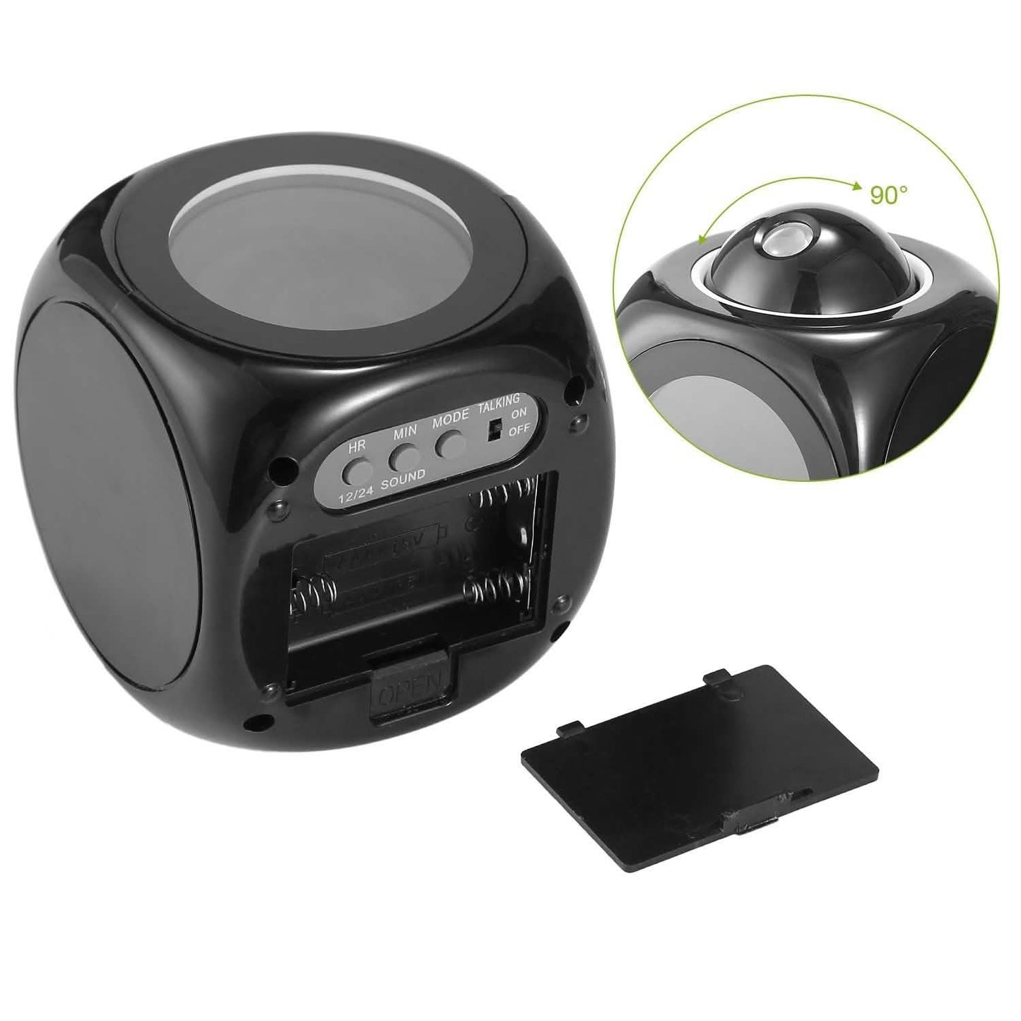 LCD Projection Alarm Clock with Voice Broadcast Function