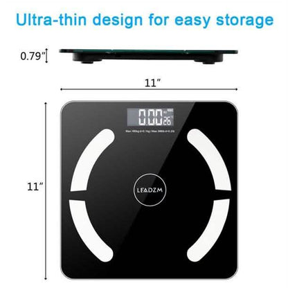 Digital Bathroom Wireless Fat Smart BMI Body Composition Analyzer Health Monitor Sync Data