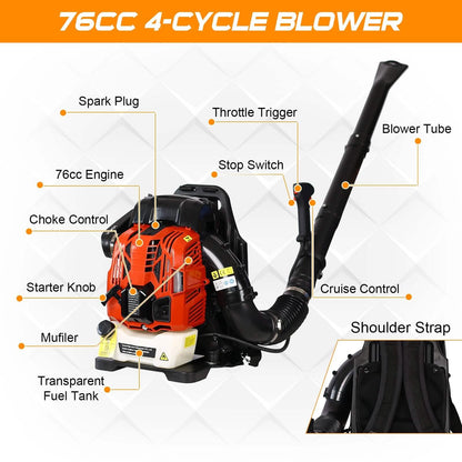Leaf Blower Gas Powered Backpack