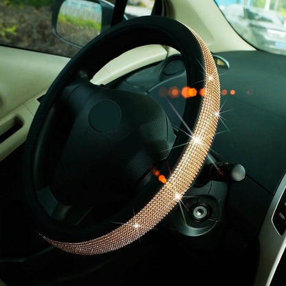 Leather Diamond Rhinestone Car SUV Steer Protector