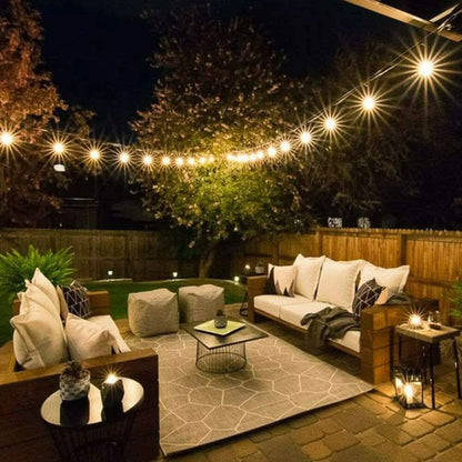 LED 15x S14 Bulbs Globe String Lights Commercial Grade Patio Outdoor Garden
