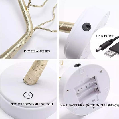 LED Artificial Twig Tree Light Tabletop Bonsai Lamp