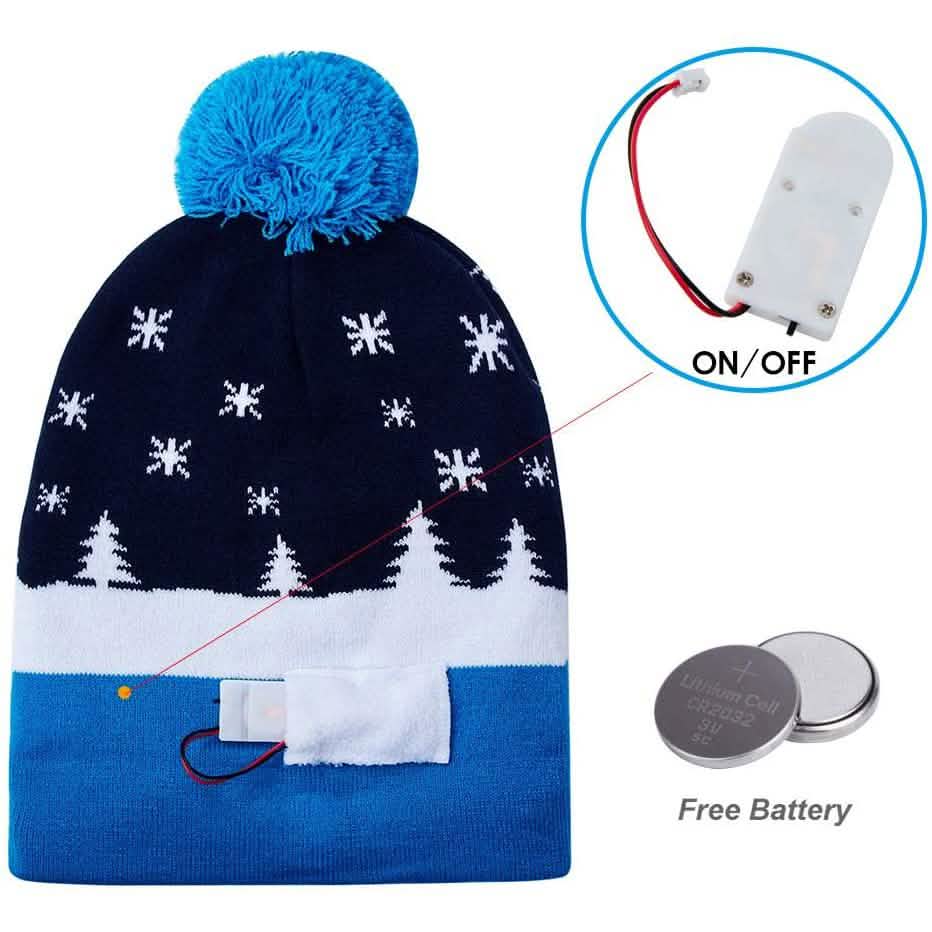 LED Christmas Knitted Hat