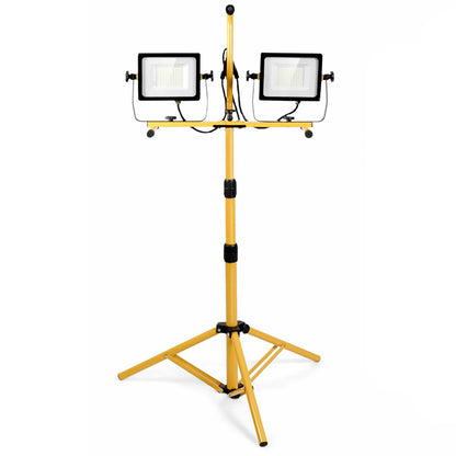 LED Dual-Head Work Light with Adjustable Tripod Stand