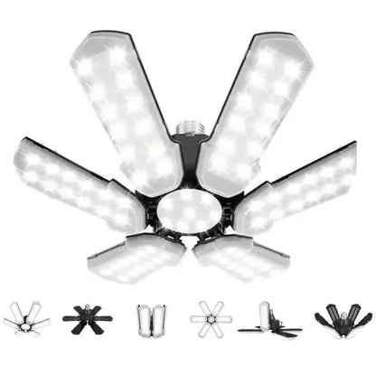 LED Garage Ceiling Lights 150W 15000LM 6500K with 6+1 Deformable Panels