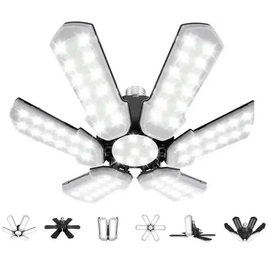 LED Garage Ceiling Lights 150W 15000LM 6500K with 6+1 Deformable Panels