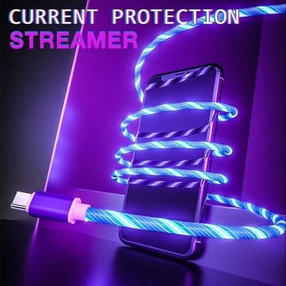 LED Light USB Charger Cable 3-in-1 Fast Charging
