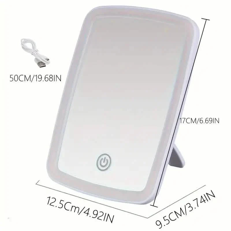 LED Makeup Mirror with Touch Sensor - 3 Color Lighting Modes
