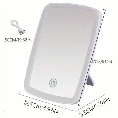 LED Makeup Mirror with Touch Sensor - 3 Color Lighting Modes