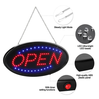 LED Open Sign Advertisement Board Electric Display with Remote Control and Timing Function