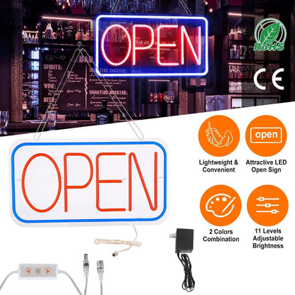 LED Open Sign Advertisement Board with 11 Levels Adjustable Brightness