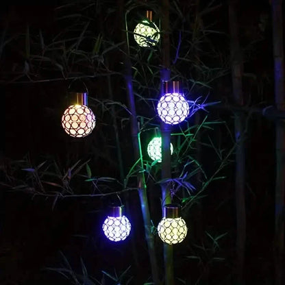 LED Outdoor Solar Lights Garden Light Chandelier Hanging Lamp