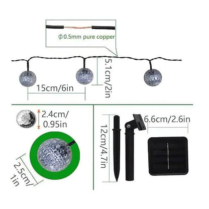 LED Outdoor Solar String Lights