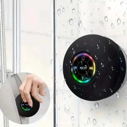 LED Portable Wireless Rechargeable Suction Bathroom Speaker
