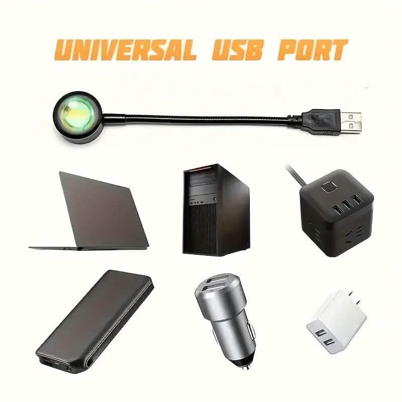 LED Projection Sunset Rainbow Lamp