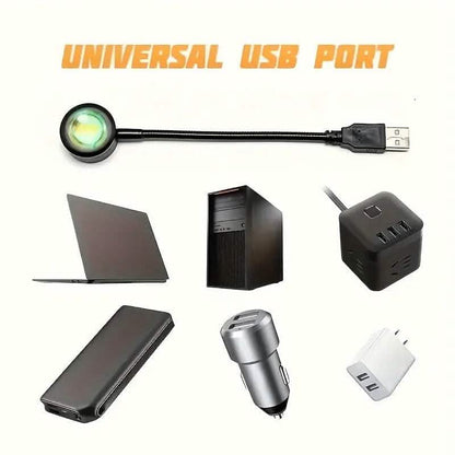 LED Projection Sunset Rainbow Lamp