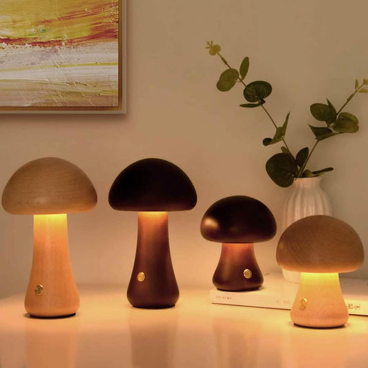 LED Rechargeable Creative Mushroom Table Lamp