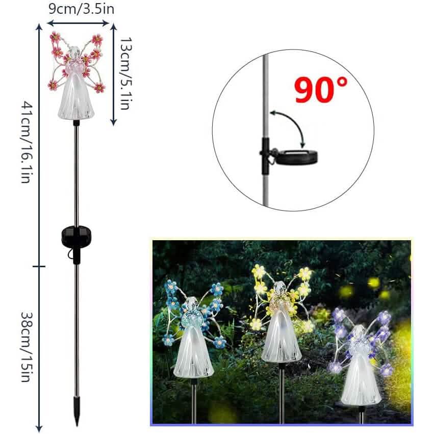 LED Solar Angel Garden Stake Lights