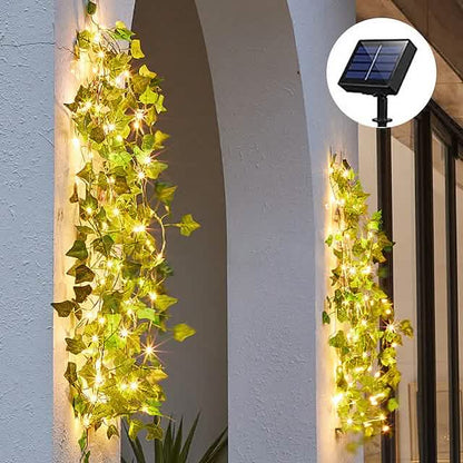 LED Solar Ivy Leaf String Light