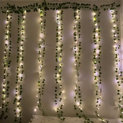 LED Solar Ivy Leaf String Light