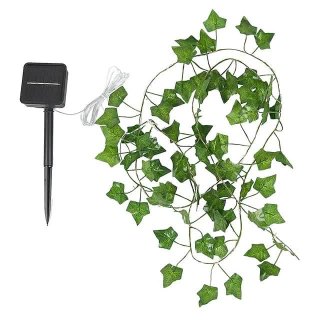 LED Solar Ivy Leaf String Light