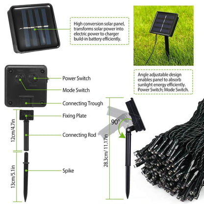 LED Solar Power Fairy String Lights