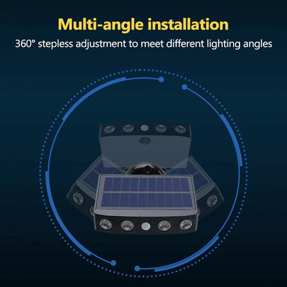 LED Solar Powered Wall Light Rotatable Waterproof Motion-Sensor Lights