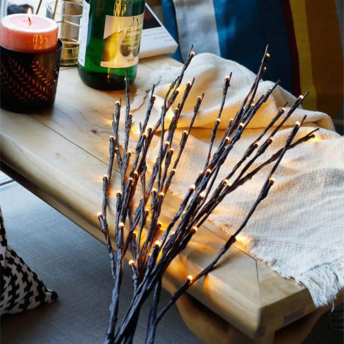 LED Tree Branch Lamp Floral Lights