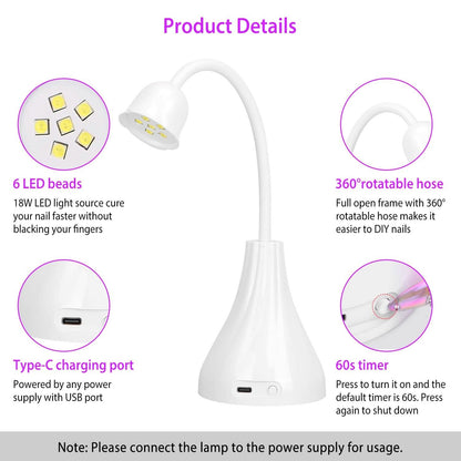 LED UV Nail Lamp Polish Dryer Lamp