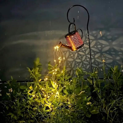 LED Watering Can Fairy Teapot Solar String Lights