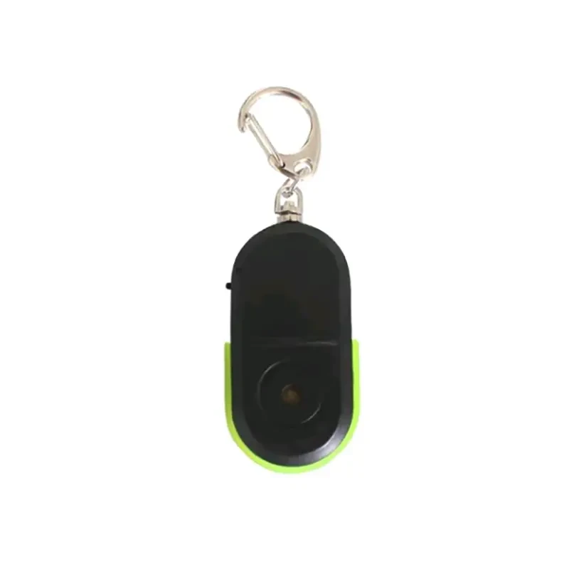 LED Whistle Key Finder Flashing Beeping Sound Control Alarm Anti-Lost Key Locator Finder Tracker With Key Ring