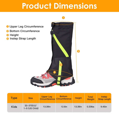 Leg Gaters Waterproof Snow Boot