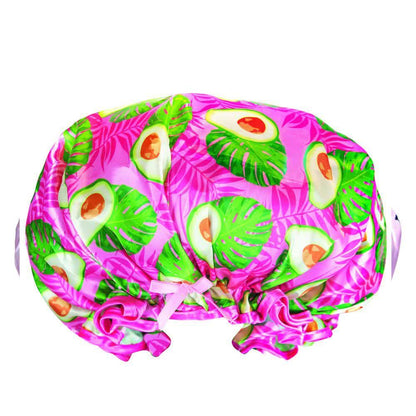 Lemon Lavender Comfy Retro Style Shower Cap