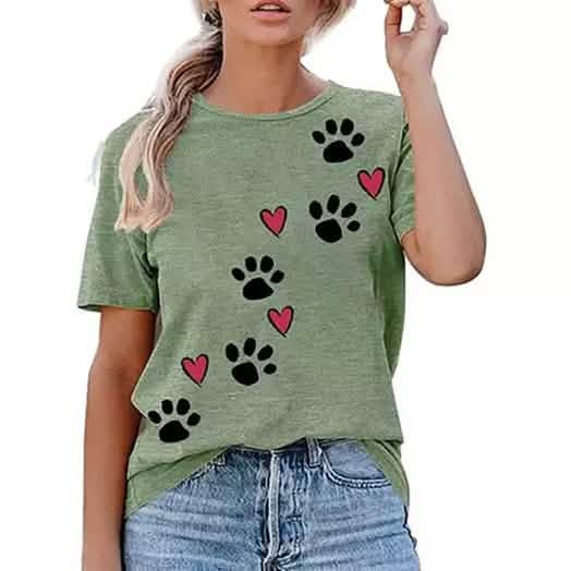 Leo Rosi Women's Dog Paw T-Shirt
