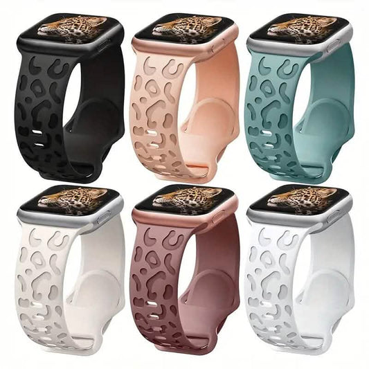 Leopard Engraved Replacement Band Compatible with iWatch