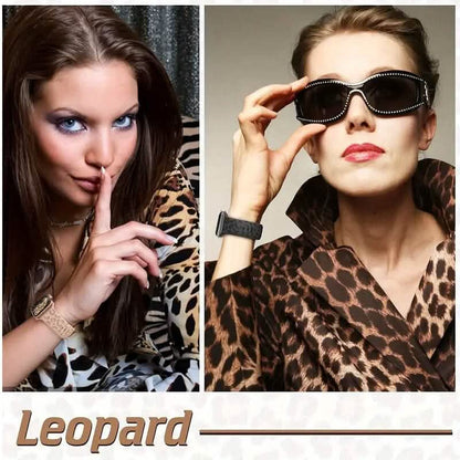 Leopard Engraved Replacement Band Compatible with iWatch