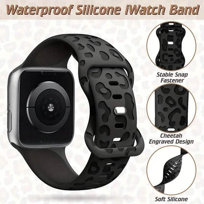 Leopard Engraved Replacement Band Compatible with iWatch