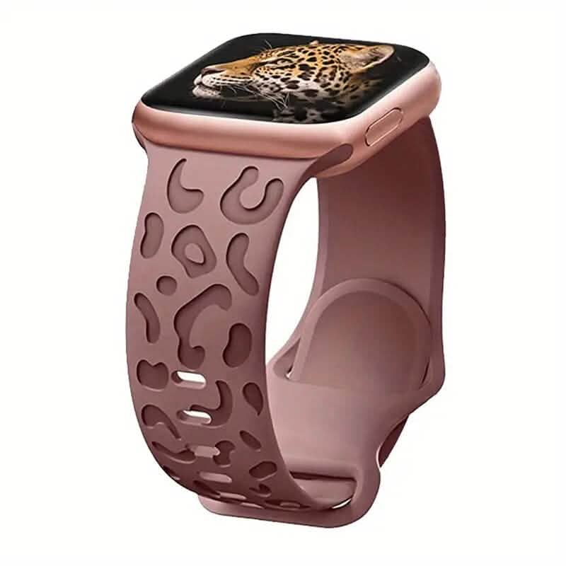 Leopard Engraved Replacement Band Compatible with iWatch