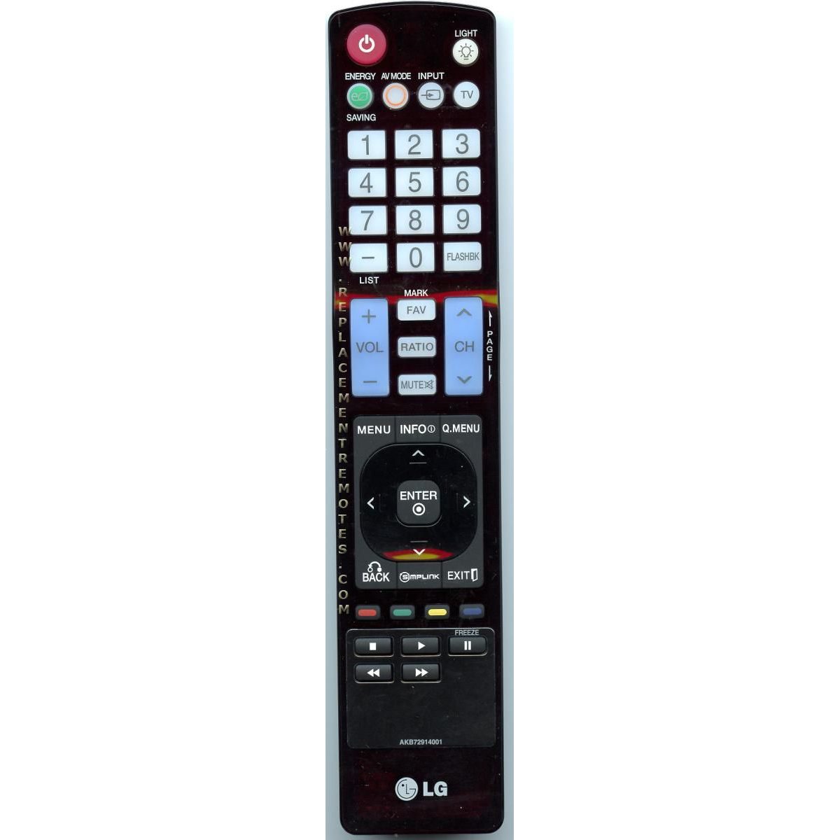 LG AKB72914001 TV Remote Control