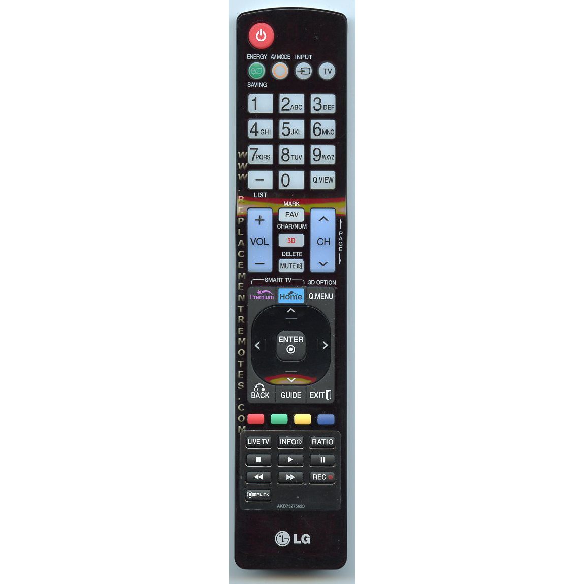 LG AKB73275620 TV Remote Control