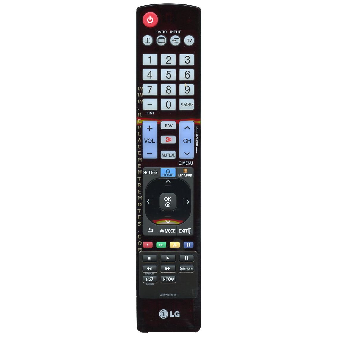LG AKB73615313 TV Remote Control