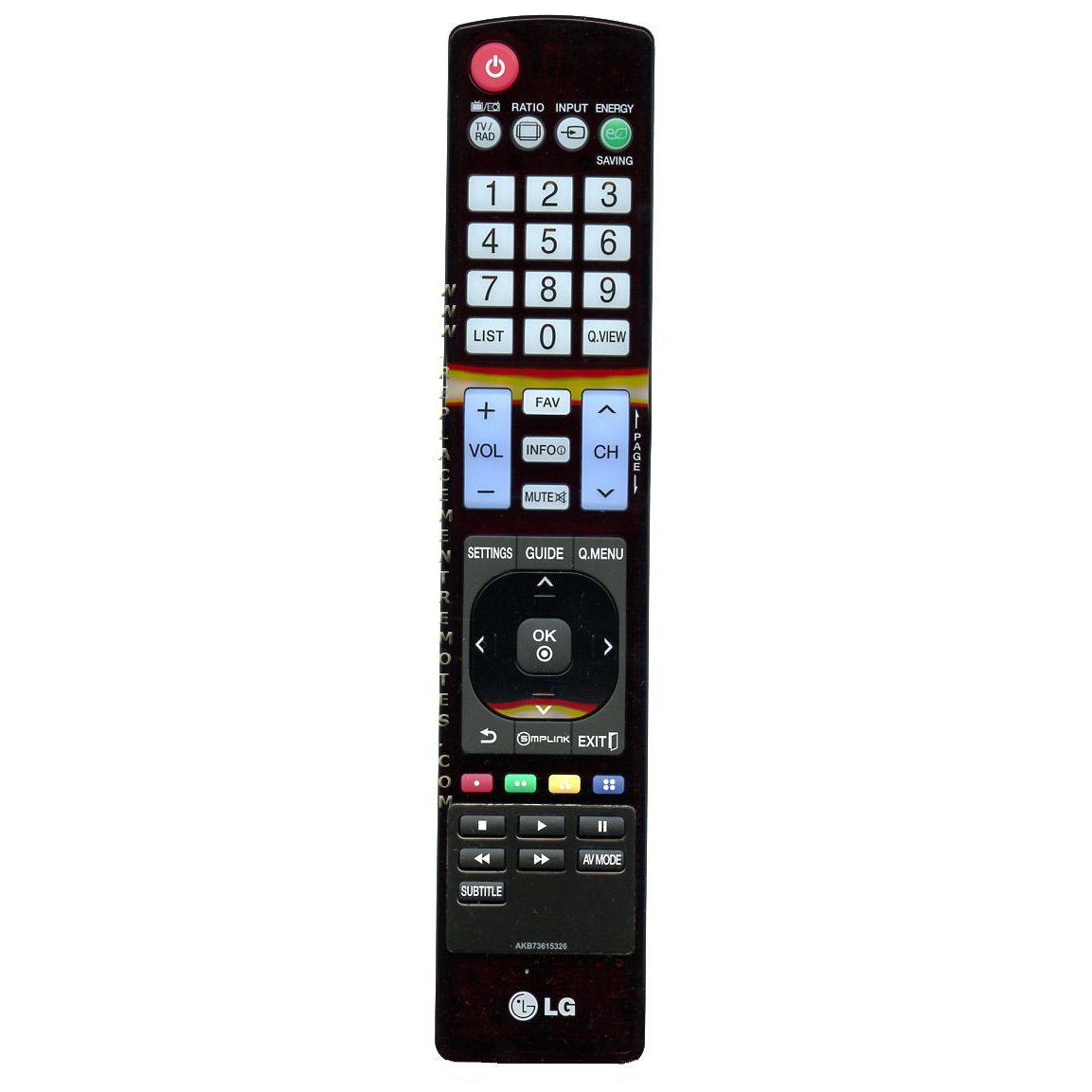 LG AKB73615326 TV Remote Control