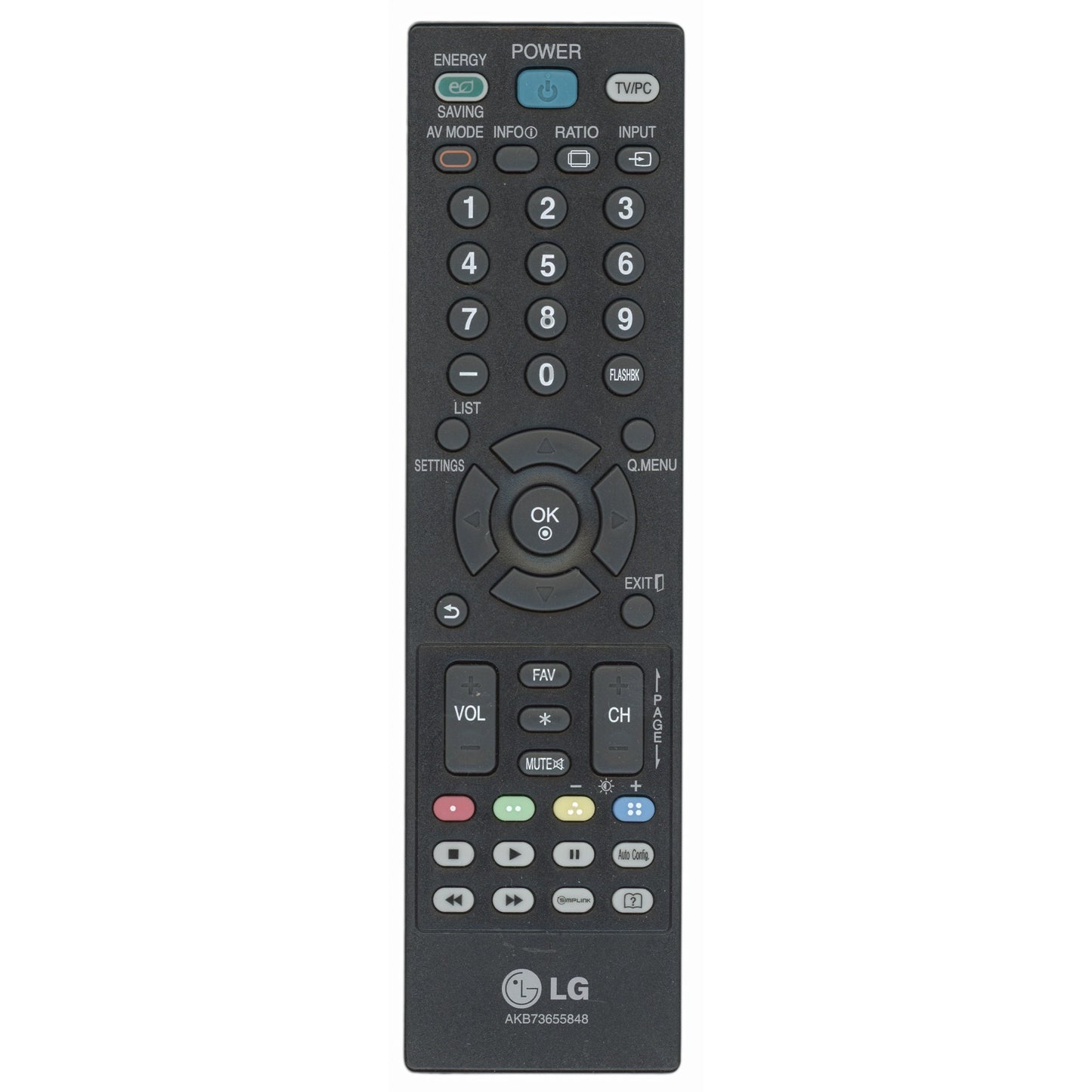 LG AKB73655848 TV Remote Control