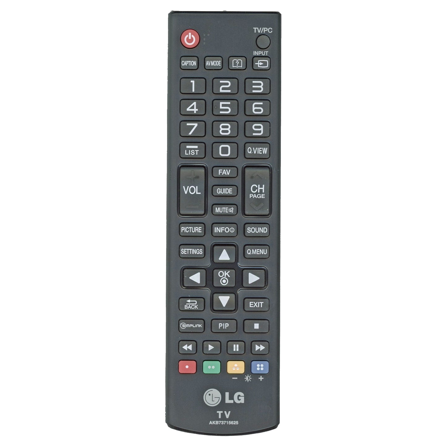 LG AKB73715625 TV Remote Control