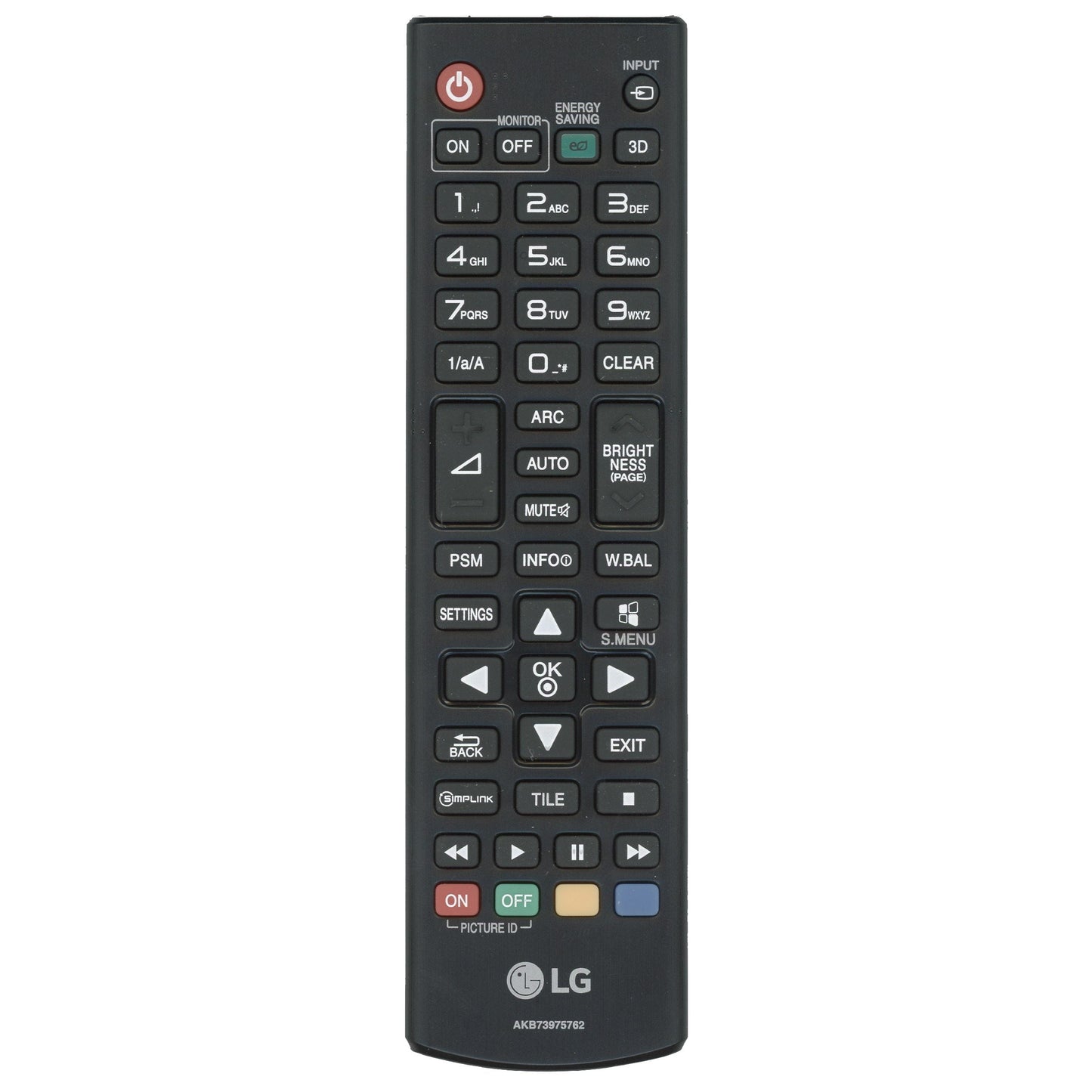LG AKB73975762 TV Remote Control