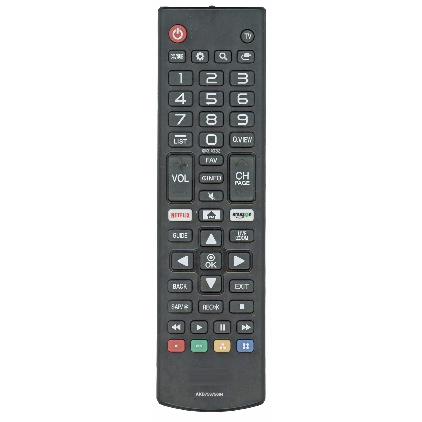 LG AKB75375604 TV Remote Control | IR | Netflix | Prime Video - AGF76631070