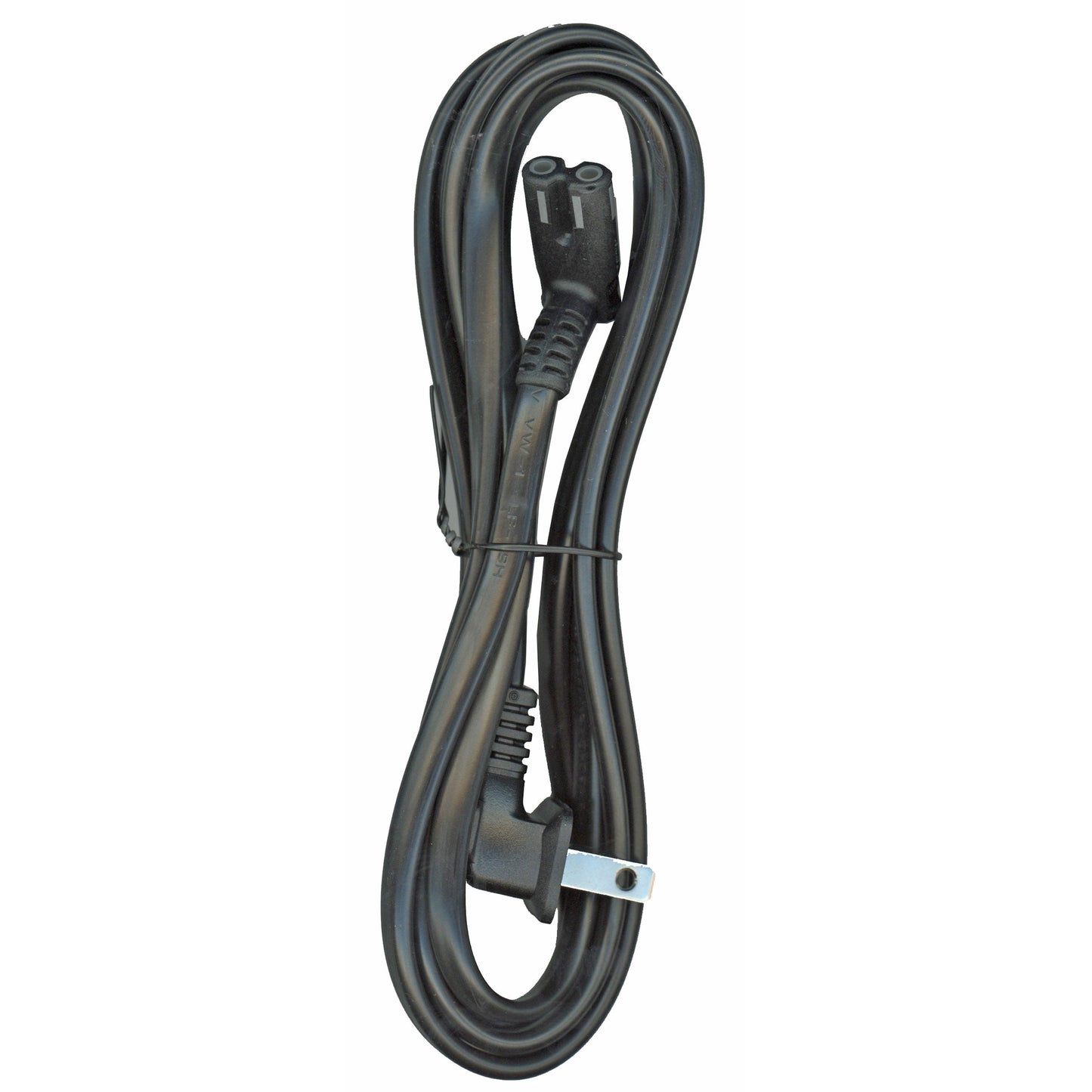 LG TV AC Power Cable | Right-Angle C7 Figure-8 Female to Right-Angle 2-Prong Male | Non-Polarized - EAD63505502