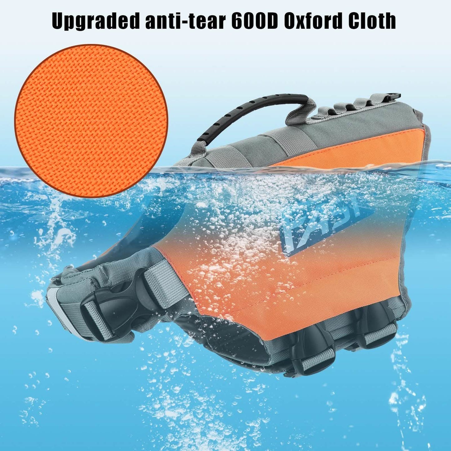 Life Jacket Reflective Safety Vest with Adjustable Buckles & Durable Rescue